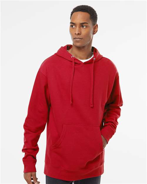 Independent Trading Co. Midweight Hooded Sweatshirt - Red - Independent Trading Co. SS4500 Independent Trading Co.