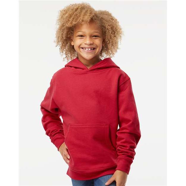 Independent Trading Co. Youth Midweight Hooded Sweatshirt - Independent Trading Co. SS4001Y Independent Trading Co. Red S