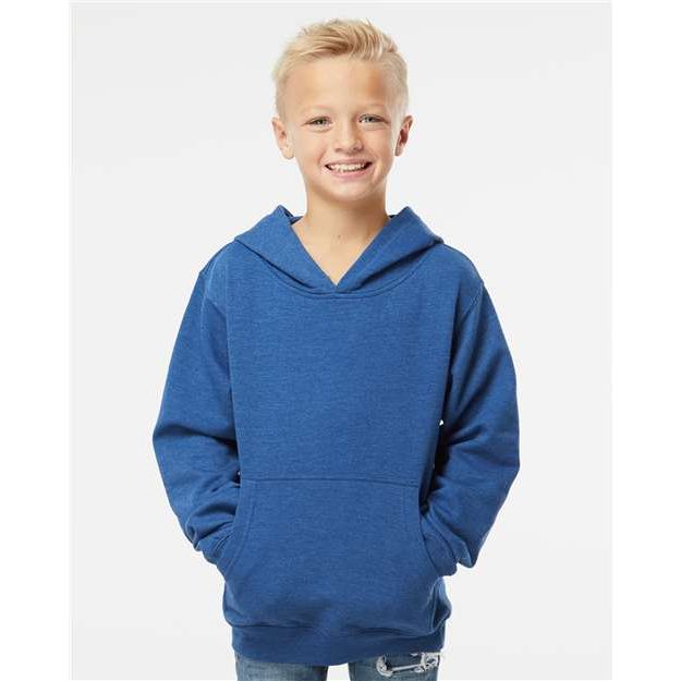 Independent Trading Co. Youth Midweight Hooded Sweatshirt - Independent Trading Co. SS4001Y Independent Trading Co. Royal Heather S