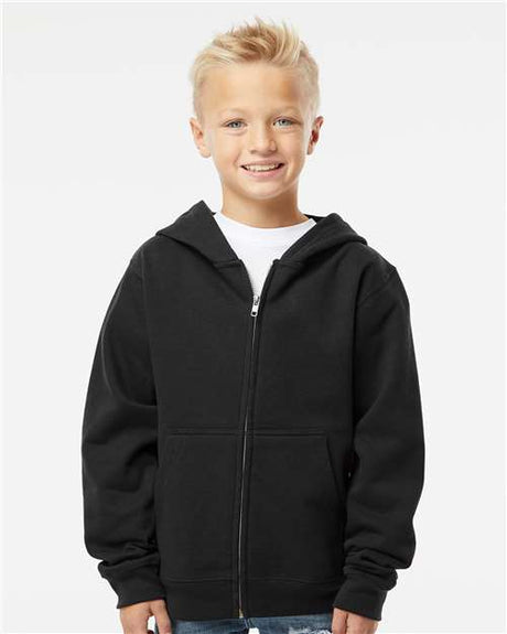 Independent Trading Co. Youth Midweight Full-Zip Hooded Sweatshirt - Independent Trading Co. SS4001YZ
