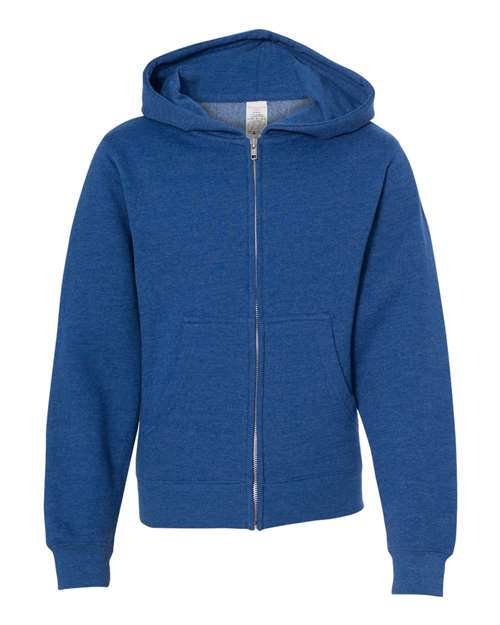 Independent Trading Co. Youth Midweight Full-Zip Hooded Sweatshirt - Independent Trading Co. SS4001YZ