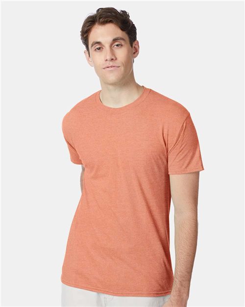 Hanes Perfect-T Triblend T-Shirt - Athletic Cardinal Heather - Hanes 42TB