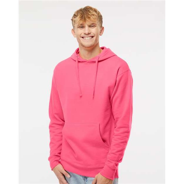 Independent Trading Co. Midweight Hooded Sweatshirt - Neon Pink - Independent Trading Co. SS4500 Independent Trading Co. Neon Pink XS