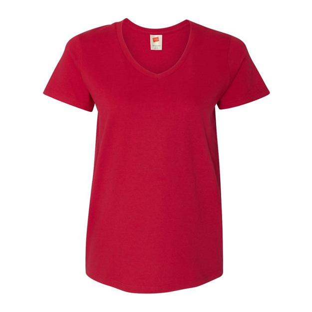 Hanes Essential-T Women’s V-Neck T-Shirt - Hanes 5780 Hanes