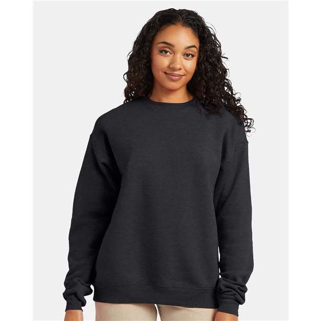 Hanes Ecosmart® Crewneck Sweatshirt - Charcoal Heather - Hanes P160 Hanes Charcoal Heather S