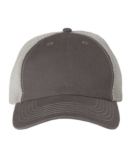 Valucap Contrast-Stitch Mesh-Back Cap - Valucap 3100 Valucap Charcoal/ Stone Adjustable