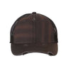Valucap Bounty Dirty-Washed Mesh-Back Cap - Valucap 3150 Valucap Charcoal/ Black Adjustable
