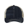 Valucap Bounty Dirty-Washed Mesh-Back Cap - Valucap 3150 Valucap Navy/ Khaki Adjustable