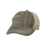 Valucap Bounty Dirty-Washed Mesh-Back Cap - Valucap 3150 Valucap Olive/ Khaki Adjustable