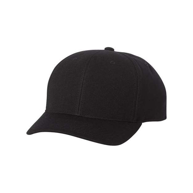 Flexfit 110® Cool & Dry Mini-Piqué Cap - Flexfit 110P Flexfit Black Adjustable