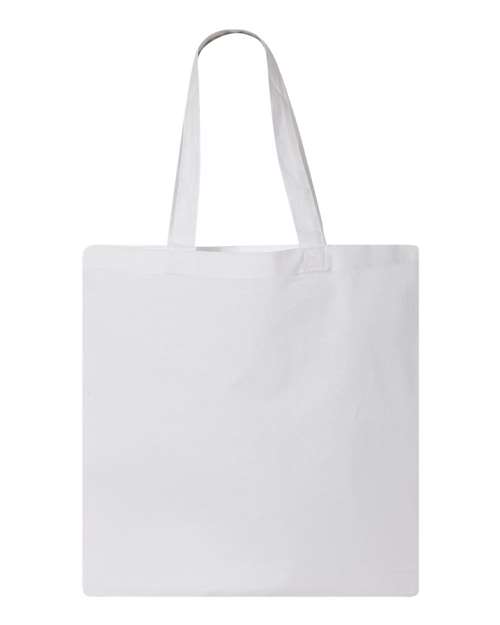 Q-Tees Economical Tote - Q-Tees QTB Q-Tees White One Size