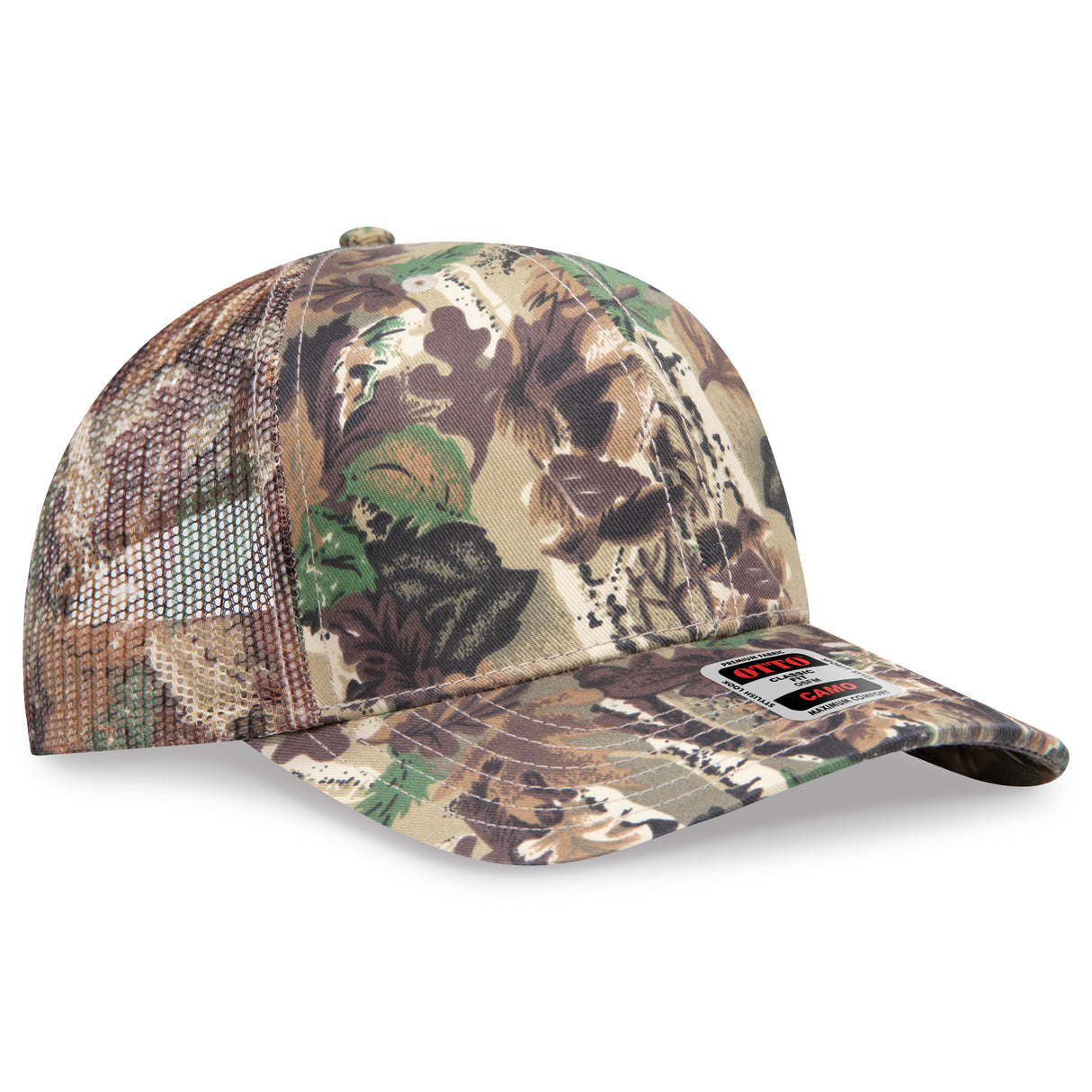 OTTO CAP® Camouflage 6 Panel Mid Profile Mesh Back Trucker Hat OTTO 45-052