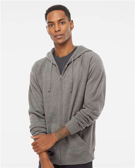 Independent Trading Co. Unisex Special Blend Raglan Full-Zip Hooded Sweatshirt - Independent Trading Co. PRM33SBZ
