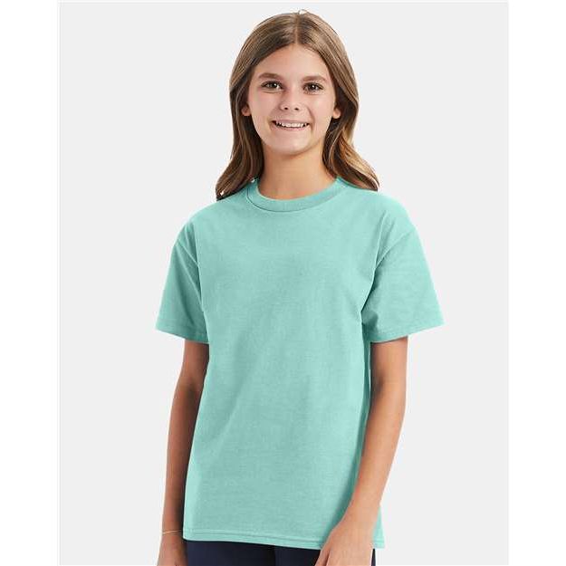 Hanes Authentic Youth T-Shirt - Clean Mint - Hanes 5450 Hanes Clean Mint XS