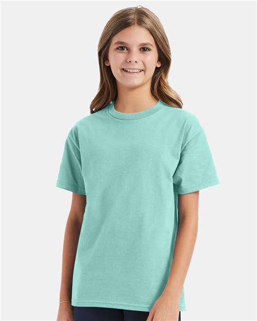 Hanes Authentic Youth T-Shirt - Clean Mint - Hanes 5450 Hanes Clean Mint XS