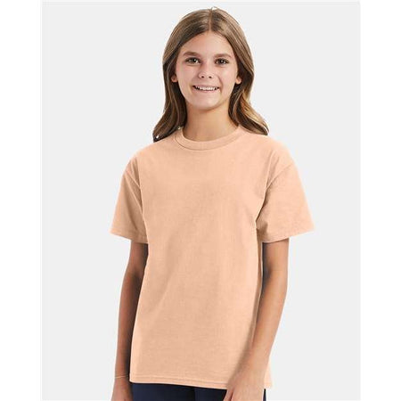 Hanes Authentic Youth T-Shirt - Candy Orange - Hanes 5450 Hanes Candy Orange XS