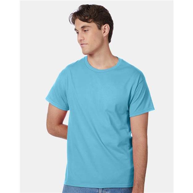 Hanes Authentic T-Shirt - Blue Horizon - Hanes 5250 Hanes Blue Horizon S