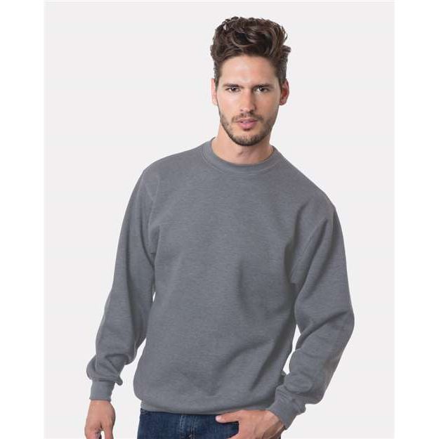 Bayside Unisex USA-Made Crewneck Sweatshirt - Charcoal - Bayside 1102 Bayside Charcoal S