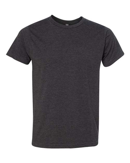 Bayside USA-Made 50/50 Fine Jersey T-Shirt - Bayside 5010 Bayside Heather Charcoal S