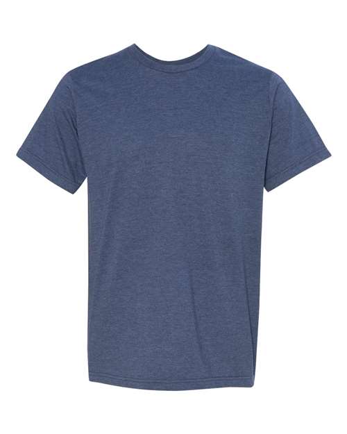 Bayside USA-Made 50/50 Fine Jersey T-Shirt - Bayside 5010 Bayside Heather Navy S