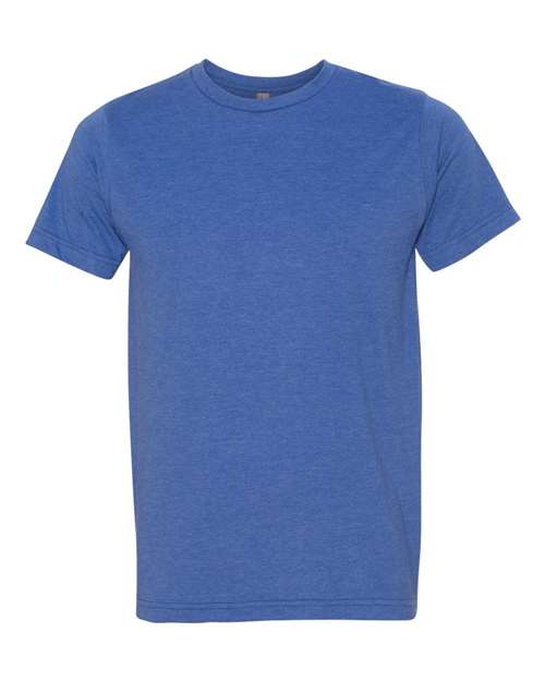 Bayside USA-Made 50/50 Fine Jersey T-Shirt - Bayside 5010 Bayside Heather Royal Blue S