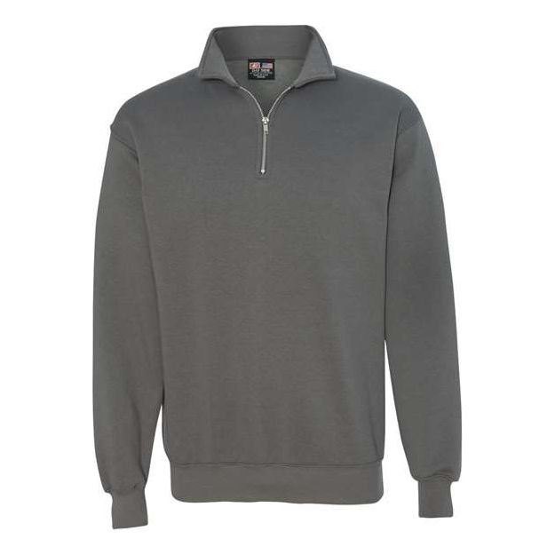 Bayside USA-Made Quarter-Zip Pullover Sweatshirt - Bayside 920 Bayside Charcoal S