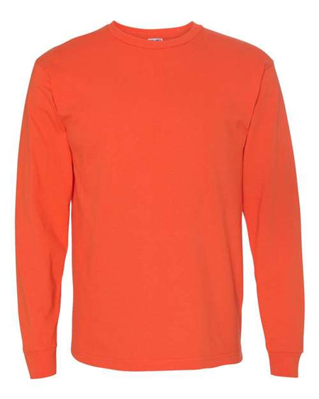 Bayside USA-Made Long Sleeve T-Shirt - Bayside 5060 Bayside Bright Orange S