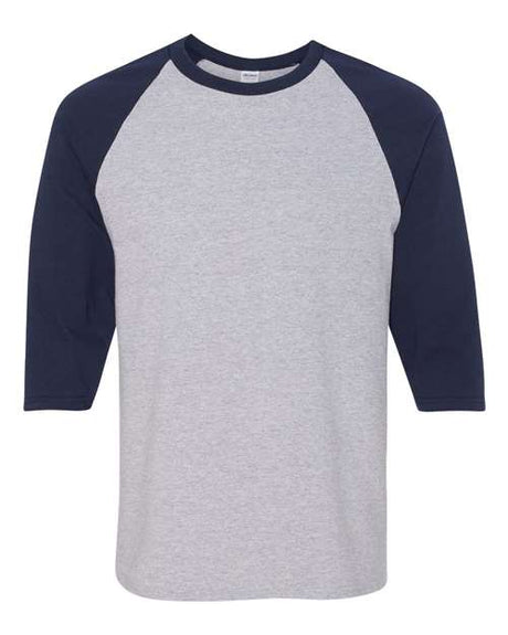 Gildan G570 Heavy Cotton 3/4-Sleeve Raglan T-Shirt | Wholesale Blank Baseball Tees