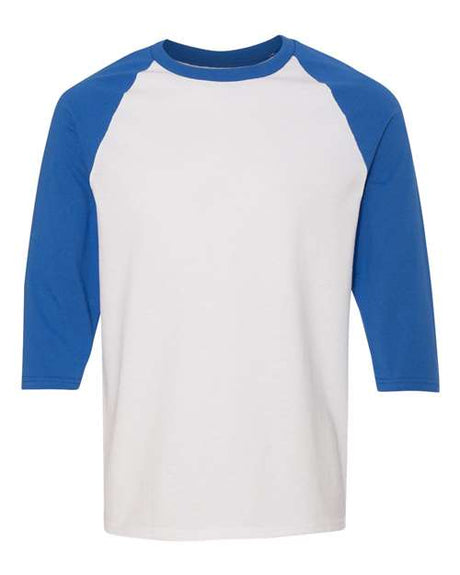 Gildan G570 Heavy Cotton 3/4-Sleeve Raglan T-Shirt | Wholesale Blank Baseball Tees