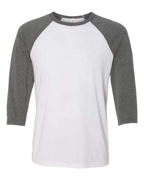 Bella + Canvas 3200 Unisex Three-Quarter Sleeve Baseball Tee