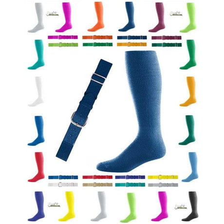 Intermediate Baseball Belt And Sock Combo - Navy Joe's USA