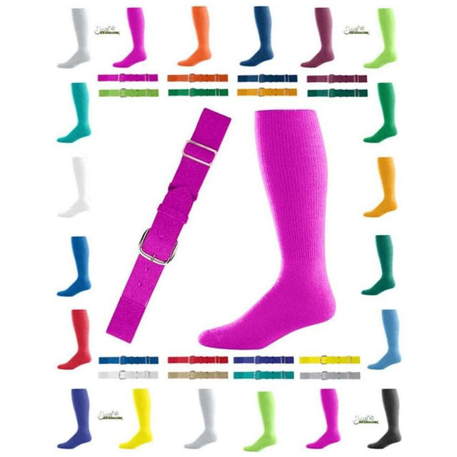 Intermediate Baseball Belt And Sock Combo - Hot Pink Joe's USA