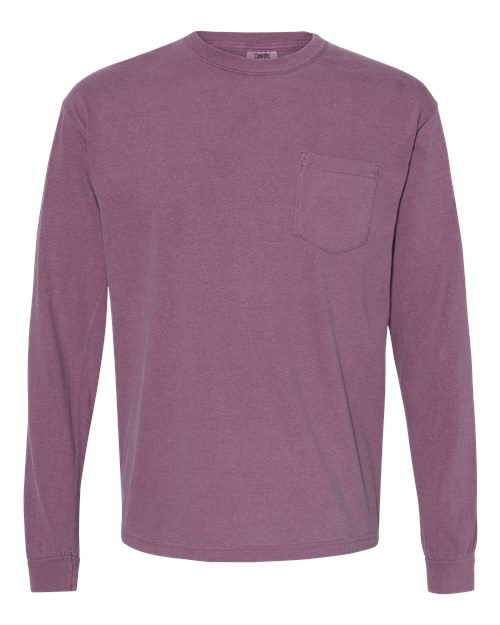 Comfort Colors Unisex Garment-Dyed Heavyweight Long Sleeve Pocket T-Shirt - Comfort Colors 4410