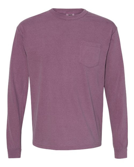 Comfort Colors 4410 Unisex Garment-Dyed Heavyweight Long Sleeve Pocket T-Shirt