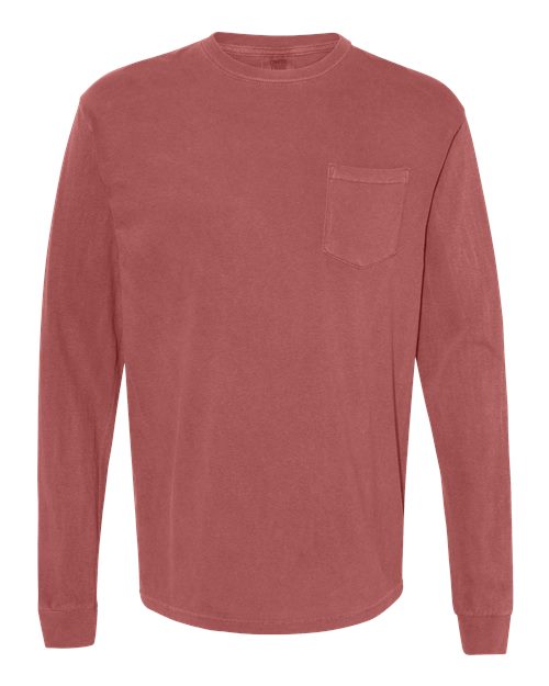 Comfort Colors 4410 Unisex Garment-Dyed Heavyweight Long Sleeve Pocket T-Shirt
