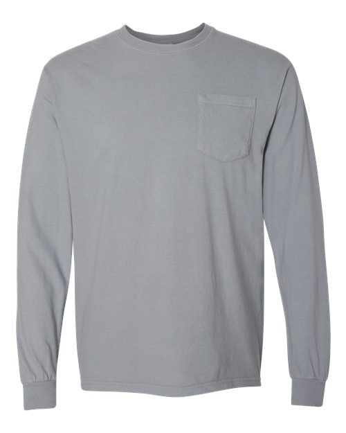 Comfort Colors Unisex Garment-Dyed Heavyweight Long Sleeve Pocket T-Shirt - Comfort Colors 4410