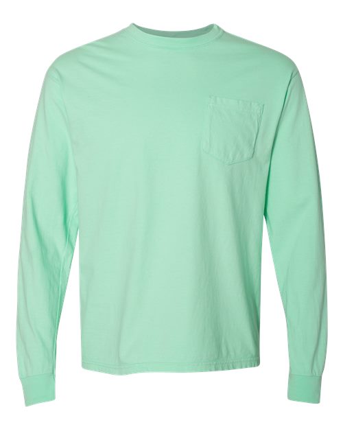 Comfort Colors 4410 Unisex Garment-Dyed Heavyweight Long Sleeve Pocket T-Shirt