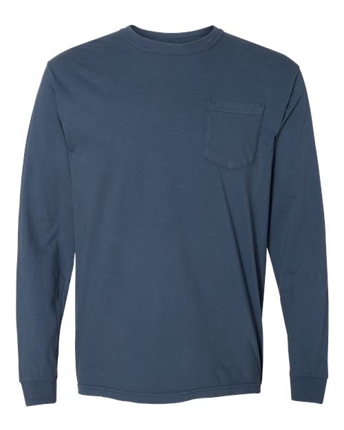 Comfort Colors 4410 Unisex Garment-Dyed Heavyweight Long Sleeve Pocket T-Shirt
