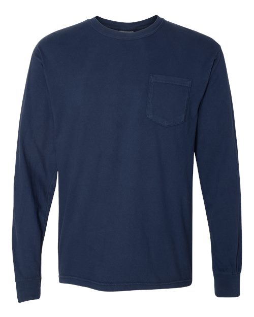 Comfort Colors Unisex Garment-Dyed Heavyweight Long Sleeve Pocket T-Shirt - Comfort Colors 4410