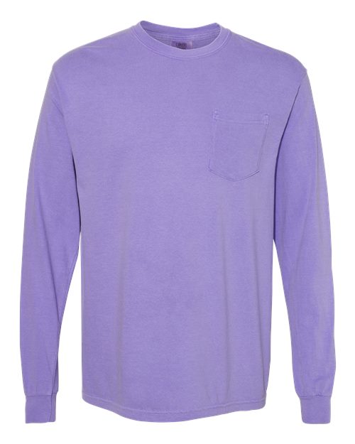 Comfort Colors 4410 Unisex Garment-Dyed Heavyweight Long Sleeve Pocket T-Shirt