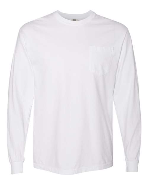 Comfort Colors 4410 Unisex Garment-Dyed Heavyweight Long Sleeve Pocket T-Shirt