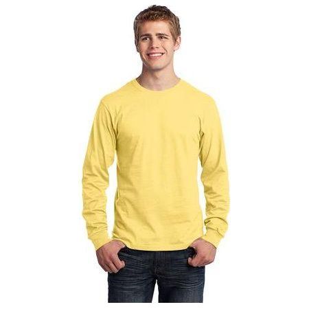 Mens Long Sleeve 5.4-oz. 100% Cotton T-Shirt Joe's USA Small Yellow