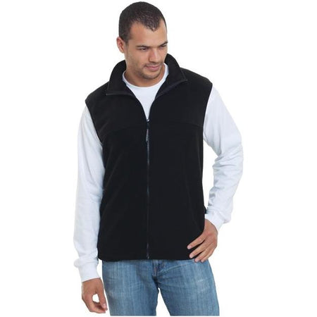 Bayside USA-Made Full-Zip Fleece Vest - Bayside 1120 Bayside Forest Green S