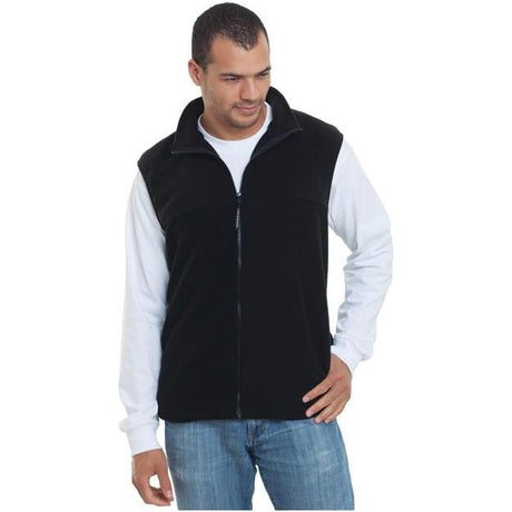 Bayside Men's USA-Made Full-Zip Fleece Vest - Bayside 1120 Bayside Forest Green S