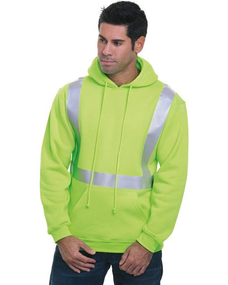 Bayside USA-Made Hi-Visibility Hooded Sweatshirt - Bayside 3796 Bayside Black S