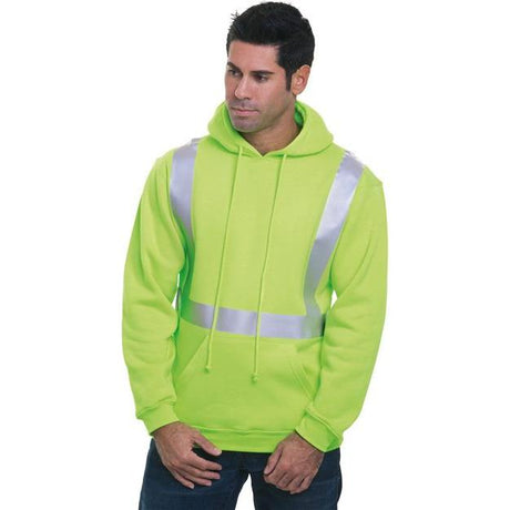 Bayside Unisex USA-Made Hi-Visibility Hooded Sweatshirt - Bayside 3796 Bayside Black S