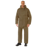 Rothco 2 Piece Microlite PVC Rainsuit Coyote Brown Size L