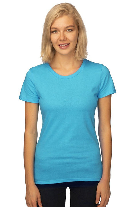 Royal Apparel 5001ORGW Women's Organic Short Sleeve Tee - Scuba Blue