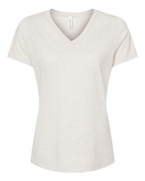 BELLA + CANVAS Women's Relaxed Triblend Short Sleeve V-Neck Tee - BELLA + CANVAS 6415 BELLA + CANVAS Oatmeal Triblend S