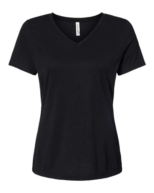 BELLA + CANVAS Women's Relaxed Triblend Short Sleeve V-Neck Tee - BELLA + CANVAS 6415 BELLA + CANVAS Solid Black Triblend S